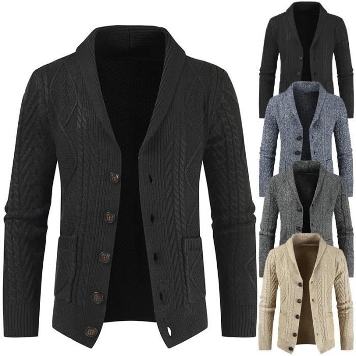 Cardigan Homme En Coton Léger - Col V Boutonné - Printemps/Été - Style Décontracté
