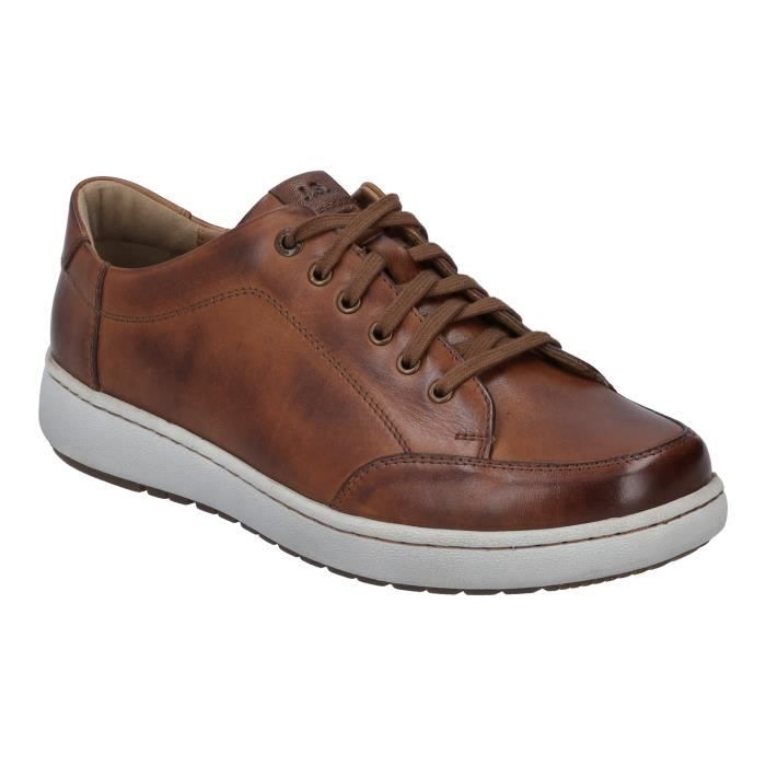 Josef Seibel Baskets pour Hommes - JOSEF SEIBEL - David 03 - Cuir - Lacets - Marron