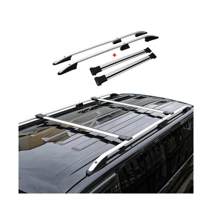 Barres De Toit Pour Opel Vivaro A (X83) Court L1/SWB 2001-2014 - Argent Mat, Charge 75 Kg