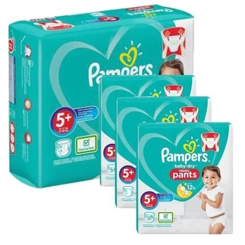238 Couches Pampers Baby Dry Pants taille 5+ Cdiscount Puériculture