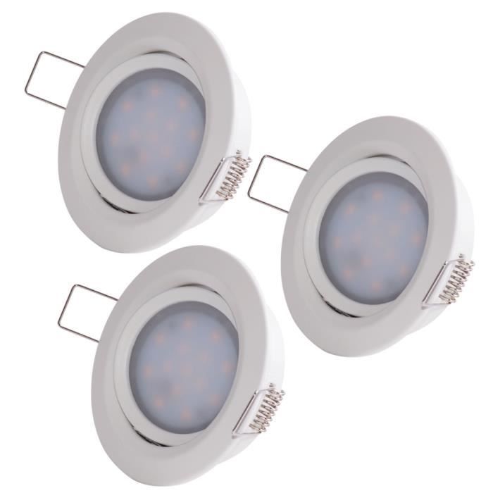 Ensemble de spots encastrables - PAULMANN - COIN SLIM - LED - D 8 4 cm - Intensité variable