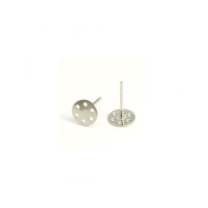 Accessoires création clous d/'oreilles support boucle fimo 12 x 7 mm 10 pièces