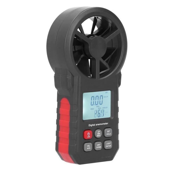 Anémomètre Numérique Portable - Mesure Vitesse Du Vent Et Température, écran LCD Rétroéclairé - 6