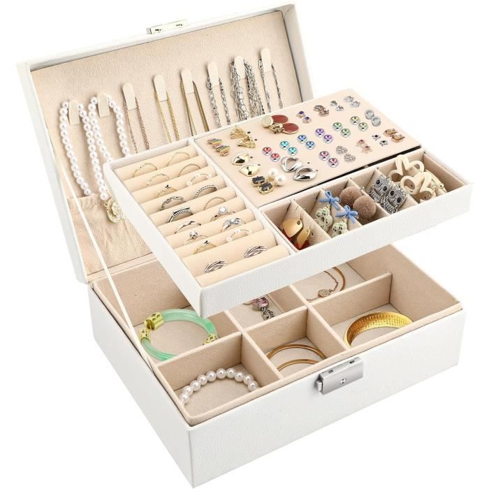 Firelex Boite Bijoux Voyage En Velours Pour Fee,Boite Bague Bijoux Organisateur Ini Coffret à