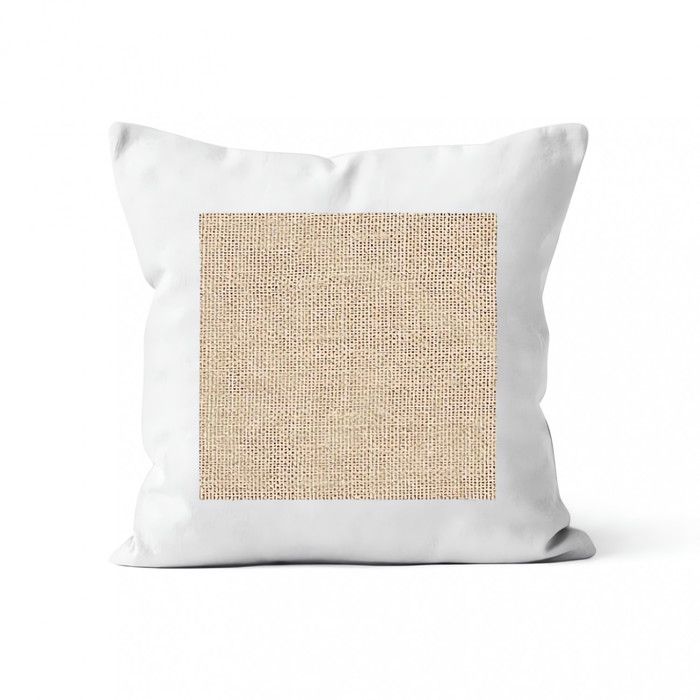Coussin en coton lavé 40x40 cm JUTE blanc, par Soleil d'Ocre