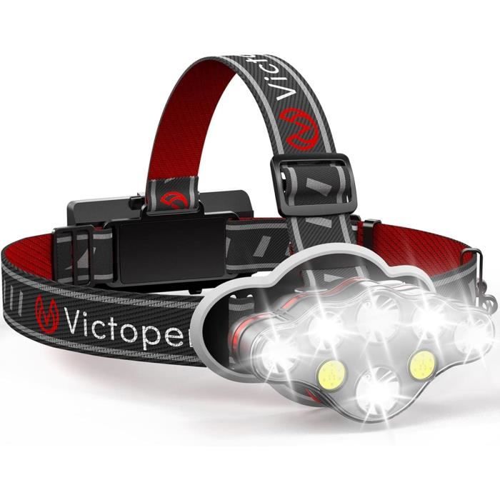 Lampe Frontale Rechargeable USB, Lampes Frontales à LED XPG COB Avec Voyant Davertissement Clairage 210 66851138