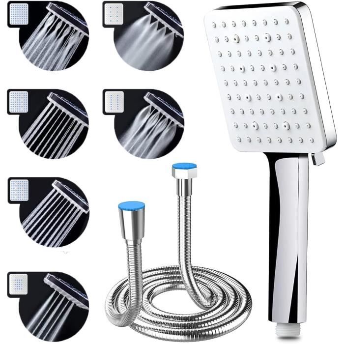 Kit de pomme de douche marine rétractable en ABS avec tuyau en PVC anti-nœuds, pour yacht, bateau, rinçage extérieur, blanc, 2,5 m (4 m Kit de pomme de douche marine rétractable en ABS avec tuyau en PVC anti-nœuds, pour yacht, bateau, rinçage extérieur, blanc, 2,5 m (4 m