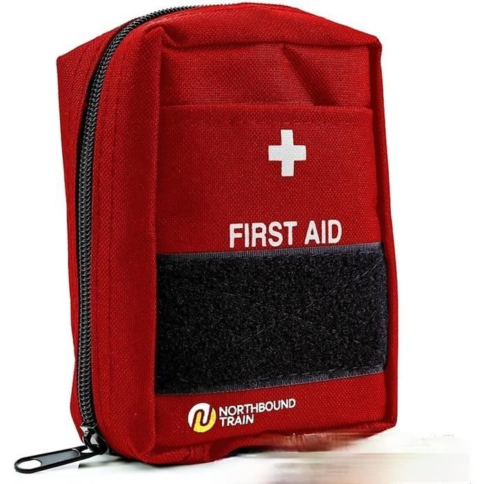 Trousse De Premiers Secours 90 Articles - Kit Survie Urgence Voyage Camping - Rouge