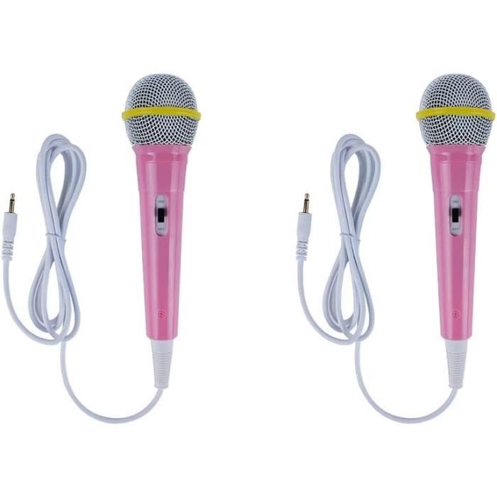 Lot De 2 Stations De Microphone Portables STOBOK - Logo Carré Pour Interviews Et Enregistrements