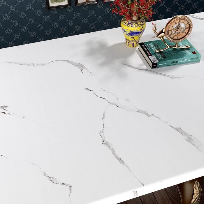 Livelynine Papier Adhésif pour Meuble Marbre en Vinyle Rouleau Adhésif
