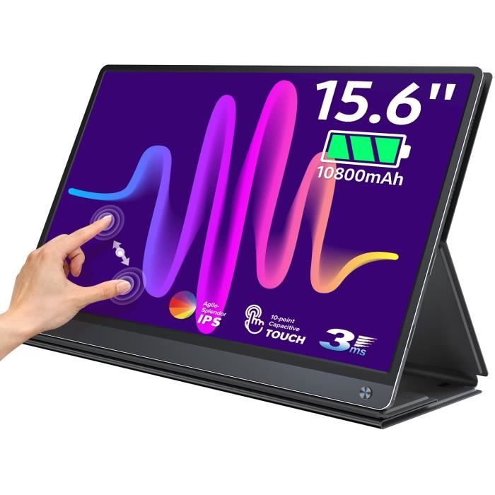 Moniteur Portable Tactile Avec Batterie 156 Pouces 5400mAH 8Bit USB-C HDMI UPERFECT