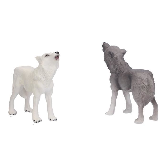Modèle de loup brun - SALALIS - Jouet éducatif - Décoration de bureau - Plastique - 17,8 cm
