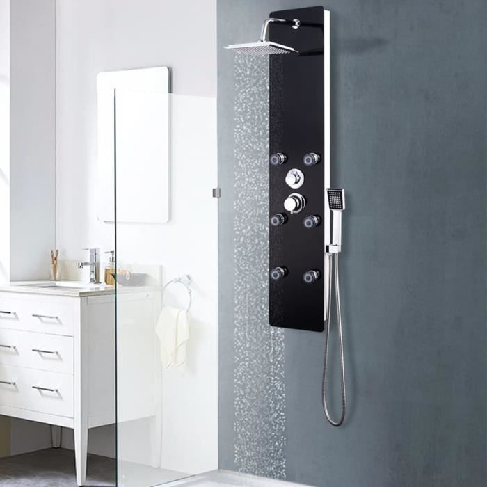 vidaXL Panneau de douche Verre 25 x 44 6 x 130 cm