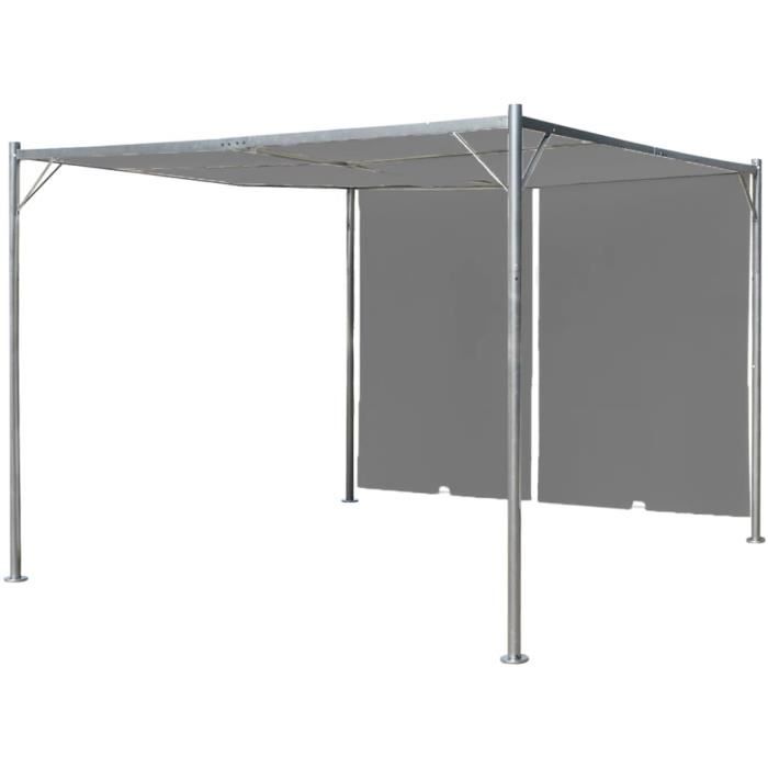 Vidaxl Pergola De Jardin Et Toit Retractable 300x300x225 Cm Anthracite Achat Vente Pergola Vidaxl Pergola De Jardin Et Cdiscount
