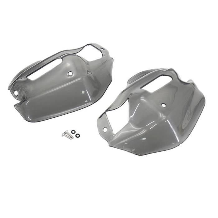 Pare-brise Moto Puig Universel - Bulle Fumée/claire, 3mm, 430x405mm, Pour Phares Ronds 200mm