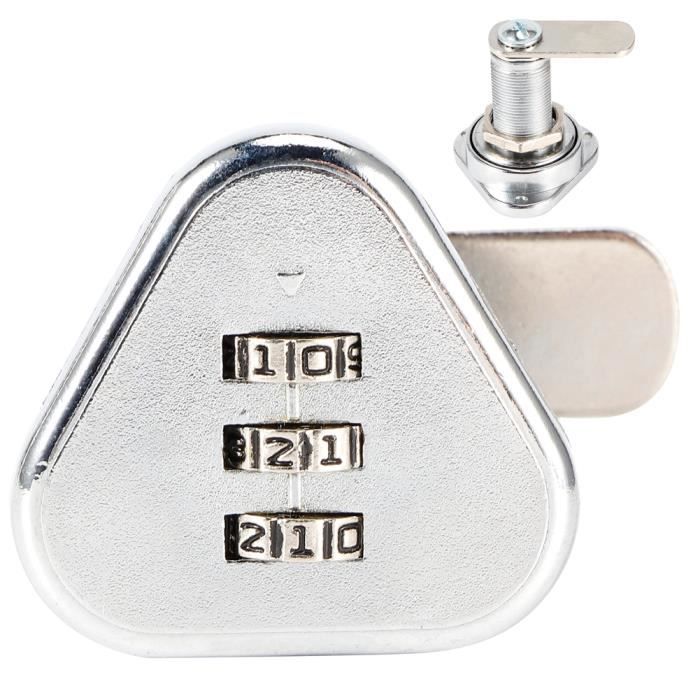 Lot De 3 Serrures à Combinaison 10 Chiffres - Boutons Poussoirs 5 Positions, Vert