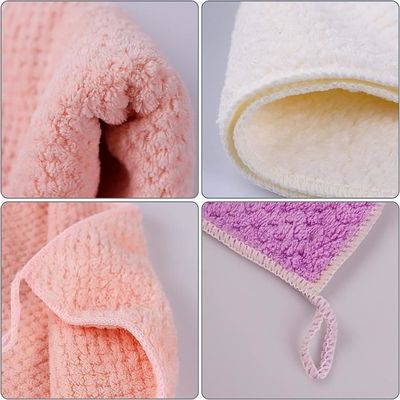 Lot De 2 Serviettes à Main Minimalistes Jubonexis - Corail Sur Vert Sauge, 30x30 Cm, Avec Boucle De Suspension