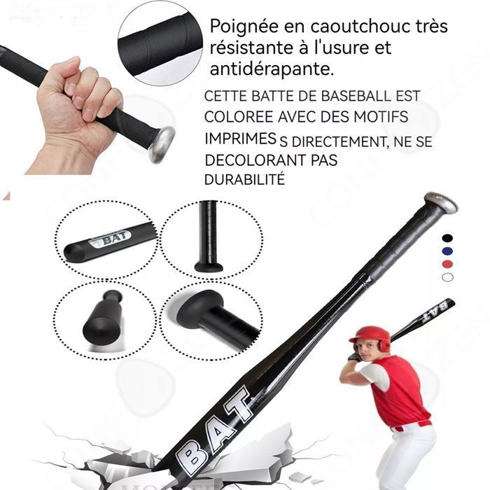 Batte De Baseball En Alliage D'aluminium 20 Pouces Avec Gant De Softball - Cinq Couleurs