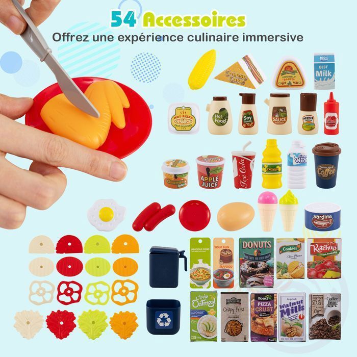 EFO SH Accessoire Cuisine Enfant, Jouet de Cuisine en Bois Enfant