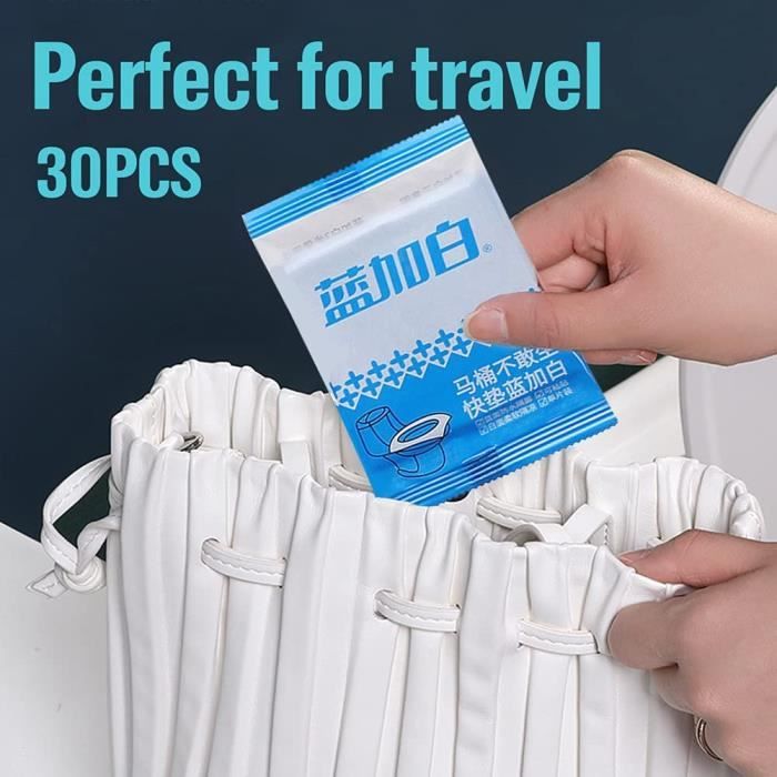 Protege Toilette Jetable, [30 PCS] Couvre-Sièges WC en papier jetables pour  le voyage Femme Enceinte, emballage individuel