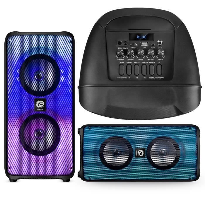 Enceinte Portable Bluetooth USB Karaoke Autonome BOOST-12RGB-700 Sur  Batterie Avec Micro sans fil - Jeu Lumière PARTY-MINIWAVE - Cdiscount TV  Son Photo