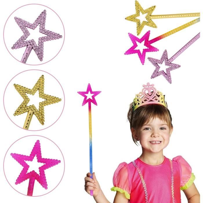 Fille lumière LED musique baguette magique lune fée bâton jouet enfants  Cosplay accessoires princesse reine Costume accessoires mais - Cdiscount  Jeux - Jouets