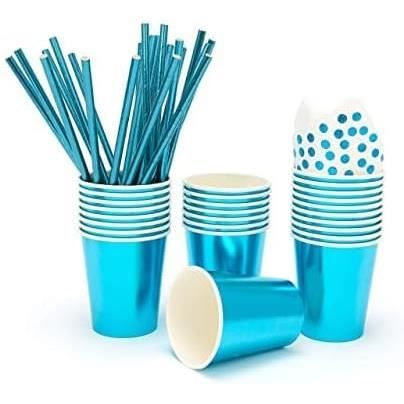 Blau-lila Schneeflocken-Partygeschirr Für 20 Personen – Perfekt Für Weihnachtsfeiern, Winter-Partys & Kindergeburtstage