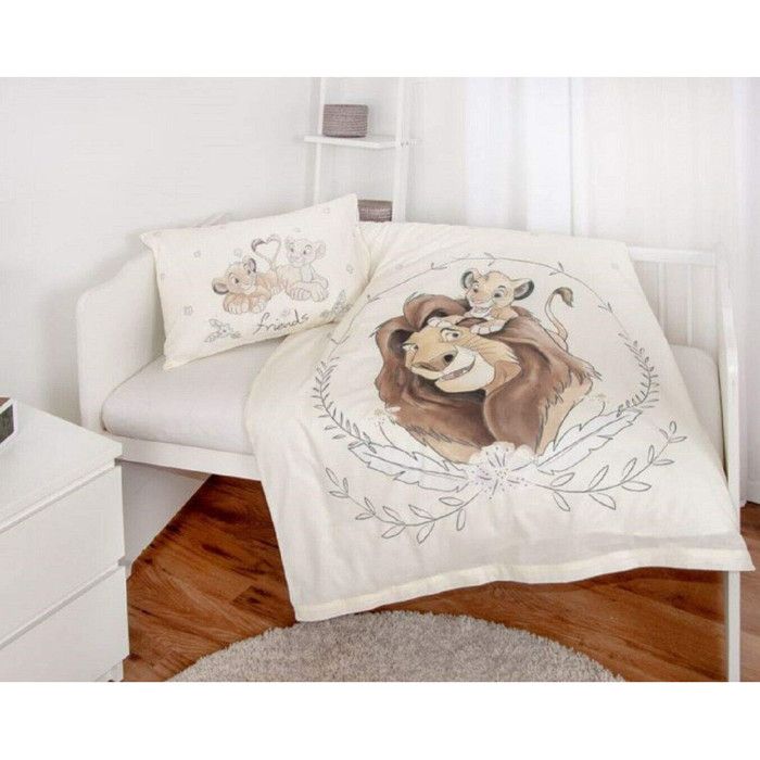 Parure de lit bébé Le Roi Lion Coton Cdiscount Puériculture