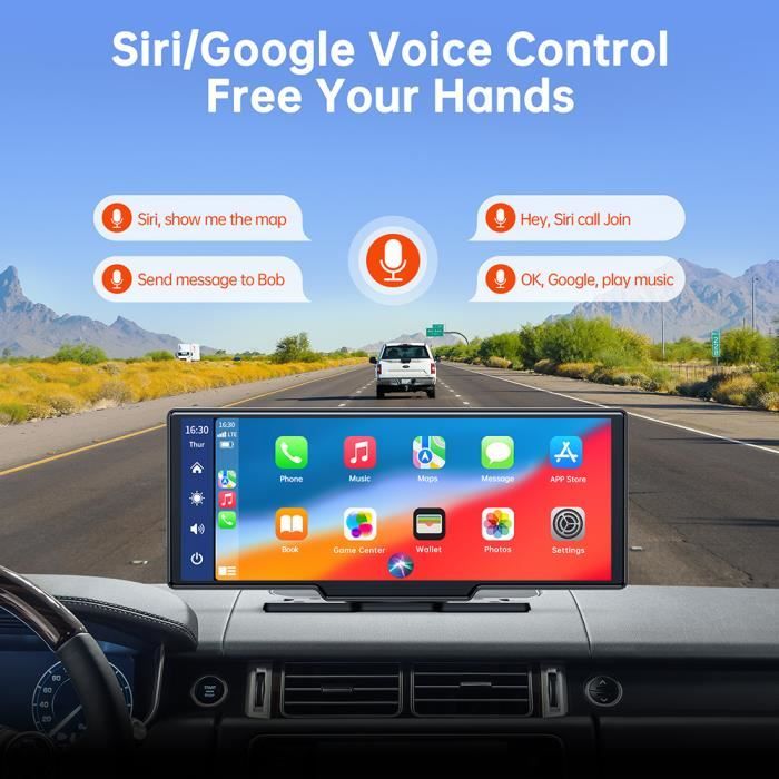 TOGUARD Autoradio CarPlay Voiture sans Fil Android Auto