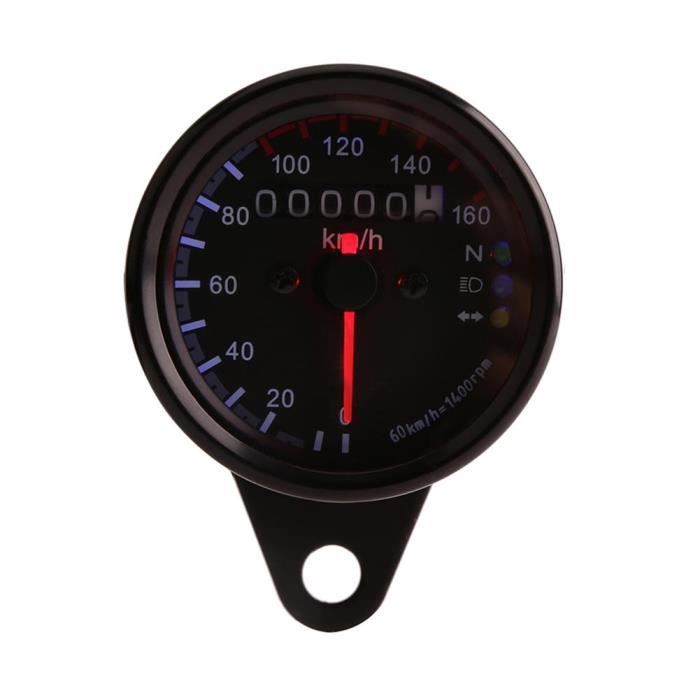 Compteur Kilométrique Moto Vintage 12V – Acier Inox Antichoc – LED Nocturne – Haute Précision Pour Style Rétro