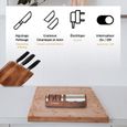 FISHTEC ® Aiguiseur Électrique Couteaux Metal ou Céramique - Affûteur Motif Bois - Facile à Nettoyer - Pratique et Efficace-2
