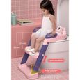 SINBIDE® Réducteur de WC bébé enfant Siège de toilette avec échelle Chaise Step Pot éducatif Rose-2