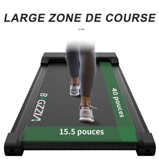 Tapis De Course Motorisé Bigzzia – 1-10 Km/h, écran LCD, Télécommande, Silencieux, Pliable, Sans Installation, Charge 100kg