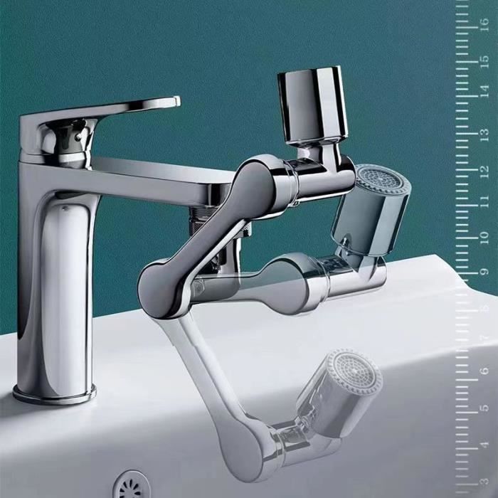 Aérateur d'extension de robinet pivotant 2 pièces 1080 °, robinet