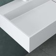 Vasque à poser blanc mat 120cm Mai & Mai Col6028 - Lavabo suspendu design résine de synthèse-3