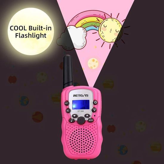 Rt388R Talkie Walkie Enfant Rechargeable, Avec Chargeur Et Batterie