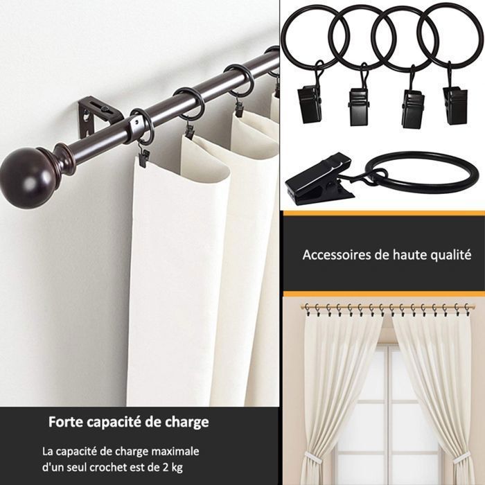 Anneau Rideau Pince 30 Piu00e8ces S Oeillet 32mm Accroche Rideau Avec Clips Anneaux Rideaux Avec Pince