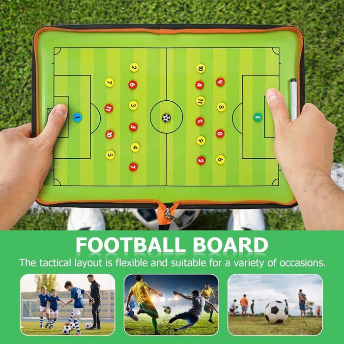 Tableau Tactique Football Magnétique Portable - Coach Board Avec Aimants Et Stylo Pour Entraînement