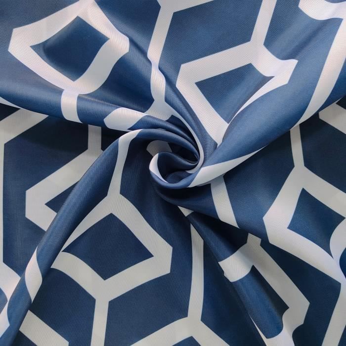 Rideau de douche étanche résistant anti-moisissure polyester déperlant  180x200 cm bleu - Conforama