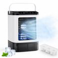 Climatiseur Mobile GAUTHIER FRANCE 900ml Sans Évacuation 4 Vitesses Brumisation USB Moule à Glaçons LED 7 Couleurs
