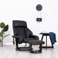Fauteuil de massage - Relaxant chaise Fauteuil relax - TV Noir Similicuir-0