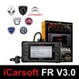 iCarsoft FR V3 - Valise Diagnostic Auto Pro compatible Peugeot - Citroën - Renault - Dacia - Fiat - Alfa - OBD2 Outil Diagnostique-0