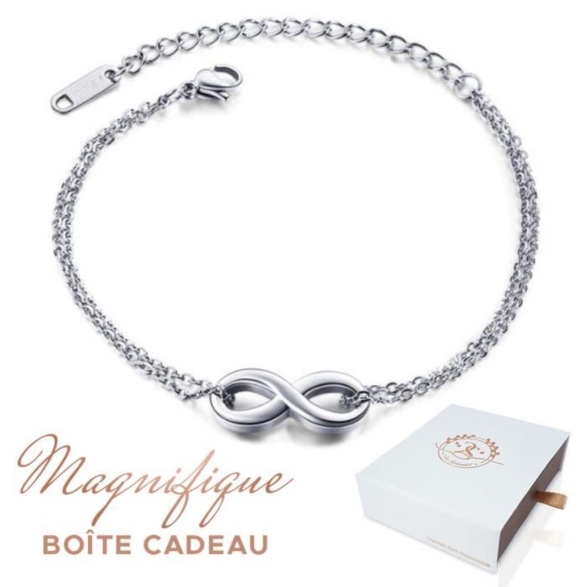 2018 New European Rose Gold Charm Bead Fit 925 Collier Bracelet Chaîne