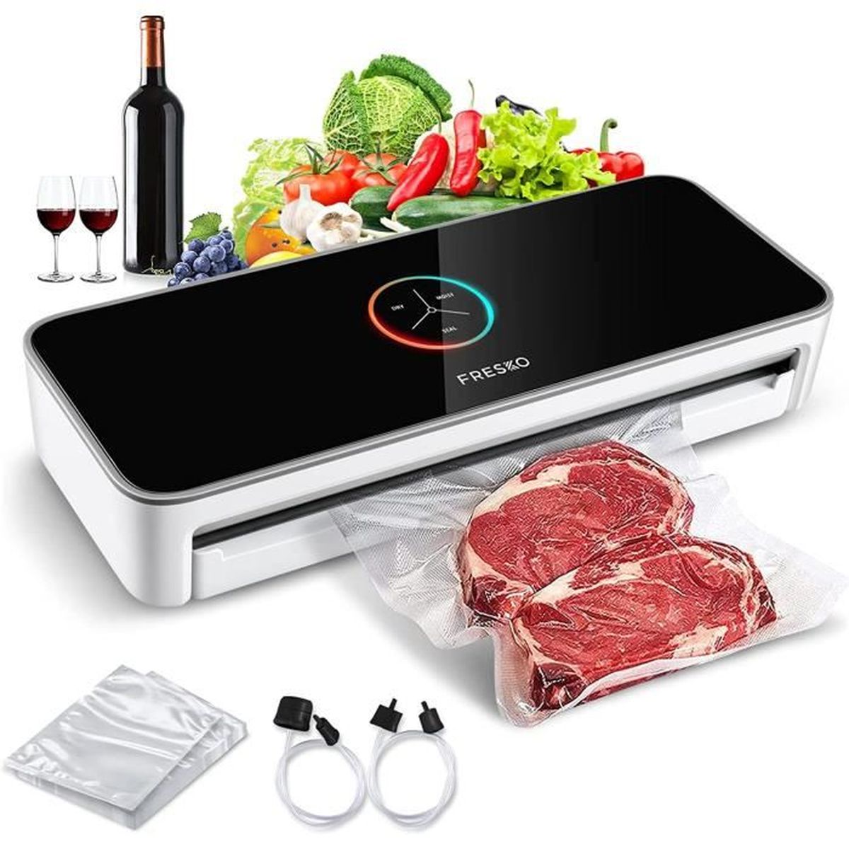 FRESKO Machine Sous Vide avec Mode Sec et Humide, Système Automatique