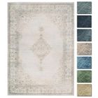 TESSO LIVING Vintage Tapis Salon Poils Courts Sable 195 X 280 cm, Kelim Tapis Berbere Lavable, Tapis Ethnique