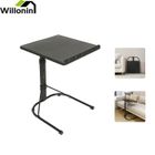 Willonin® Table d'appoint pliante pour ordinateur portable, Hauteur réglable 58-69 cm, Table Inclinable pour lit Canapé, L43x P43 cm