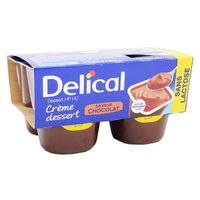 Delical Crème Dessert HP HC sans Lactose Chocolat 4 x 200g