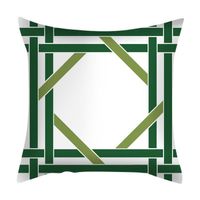 Juste de coussin vert géométrique,carrée 45x45cm,en - KJP5349-Single Sided Print