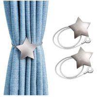 Embrasses magnétiques pour Rideaux avec Motif étoiles - sans perçage nécessaire pour la décoration de la Maison et du Bureau Étoile