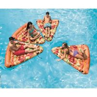 Matelas gonflable Part de Pizza - INTEX - Dimensions 175 x 145 cm - PVC - Mixte - Garantie 2 ans